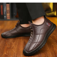 Winter men's boots are warm waterproof non slip thick walking boots, and oversized work shoes for men aged 38-48 platform boots