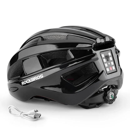 ROCKBROS Bicycle Light Helmet MTB Road USB Warning Rear Light Cycling Helmet EPS PC Intergrally-molded Safety Bike Helmet - MANDOTOS