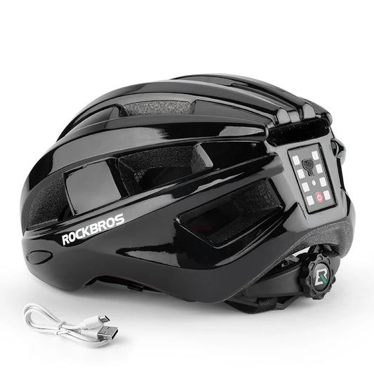 ROCKBROS Bicycle Light Helmet MTB Road USB Warning Rear Light Cycling Helmet EPS PC Intergrally-molded Safety Bike Helmet - MANDOTOS