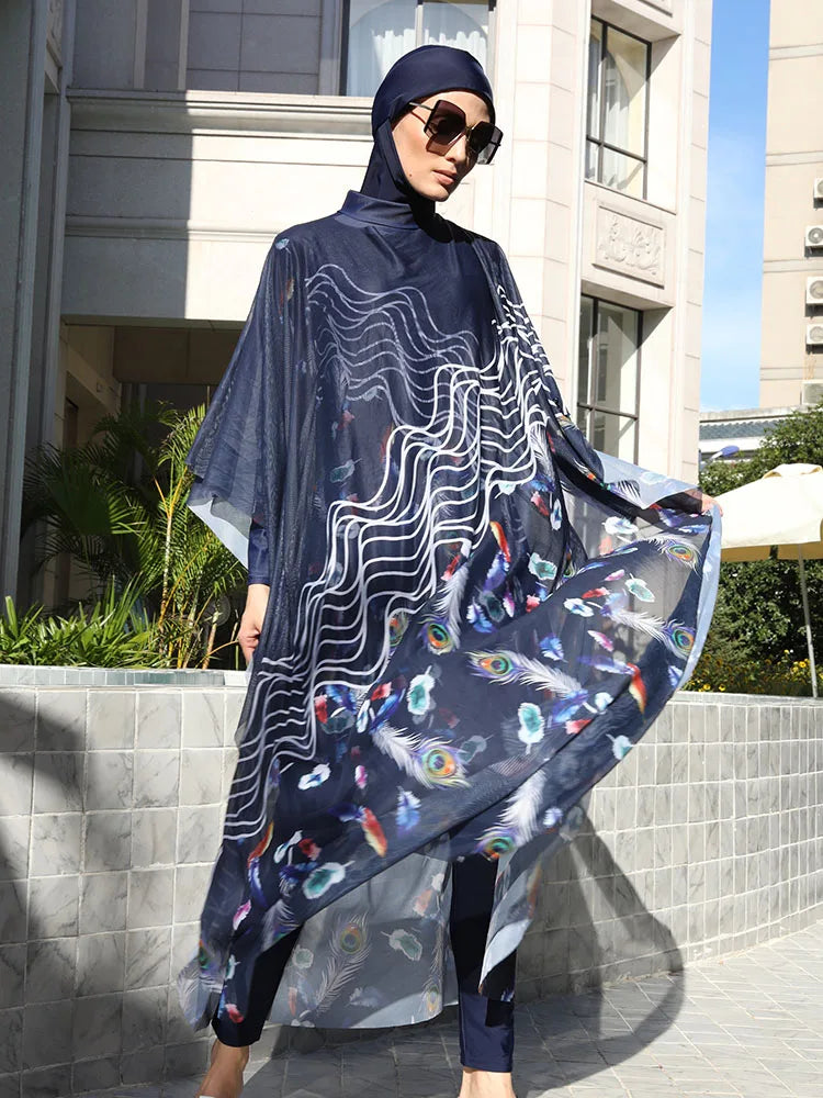 Modest Coverage Muslim Burkini - Stylish & Functional Swimwear for Middle-Aged Women - MANDOTOS INTERNATIONAL