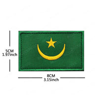 Embroidery Patches African Morocco Nigeria Algeria Seychelles Botswana Gabonese Libya Mauritania Djibouti Namibia Flags Badges