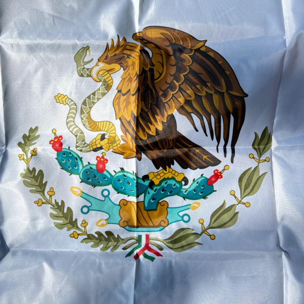 Mexico National flag 90X150cm polyester Hanging Printed Mex Mx Mexican National Flags Mexicanos Banner For Decoration
