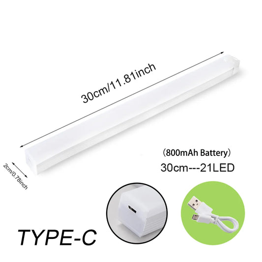 Motion Sensor Light Wireless LED Night Light Type C Rechargeable Light Cabinet Wardrobe Lamp Staircase Backlight For Kitchen LED - MANDOTOS