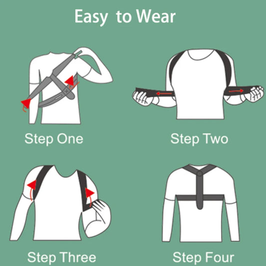 Adjustable Back Shoulder Posture Corrector Belt Clavicle Spine Support Reshape Your Body Home Office Sport Upper Back Neck Brace - MANDOTOS