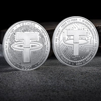 Bitcoin BTC ETH ADA XLM SHIB DOGE XRP SOL DOT LINK LTC UNI Coin Physical Metal Crypto Currency Coin Collection with Plastic Case