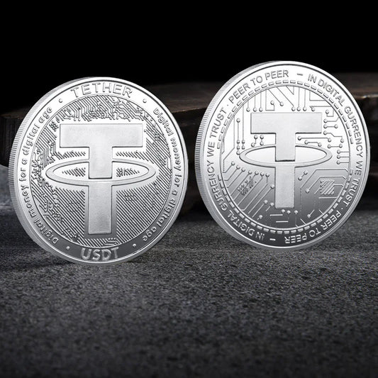 Bitcoin BTC ETH ADA XLM SHIB DOGE XRP SOL DOT LINK LTC UNI Coin Physical Metal Crypto Currency Coin Collection with Plastic Case