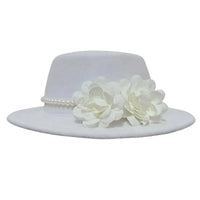 Elegant Women s Vintage Style Wool Fedora Hat with Bowknot Accent for Wedding Bridal Shower Tea Party and Derby Day