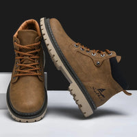 Handmade Men Boots Ankle Winter Leather Shoes Autumn Outdoor Hiking Boots Sneakers Hombres Botas High Top Footwear Anti Slip MANDOTOS