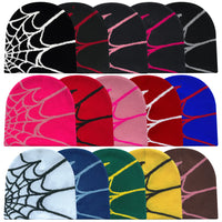 New model Winter Knitted Hat Four Seasons Men's and Women's Universal Y2K Knit Hat Spider Web Riding Outdoor Sports Fashion Hat