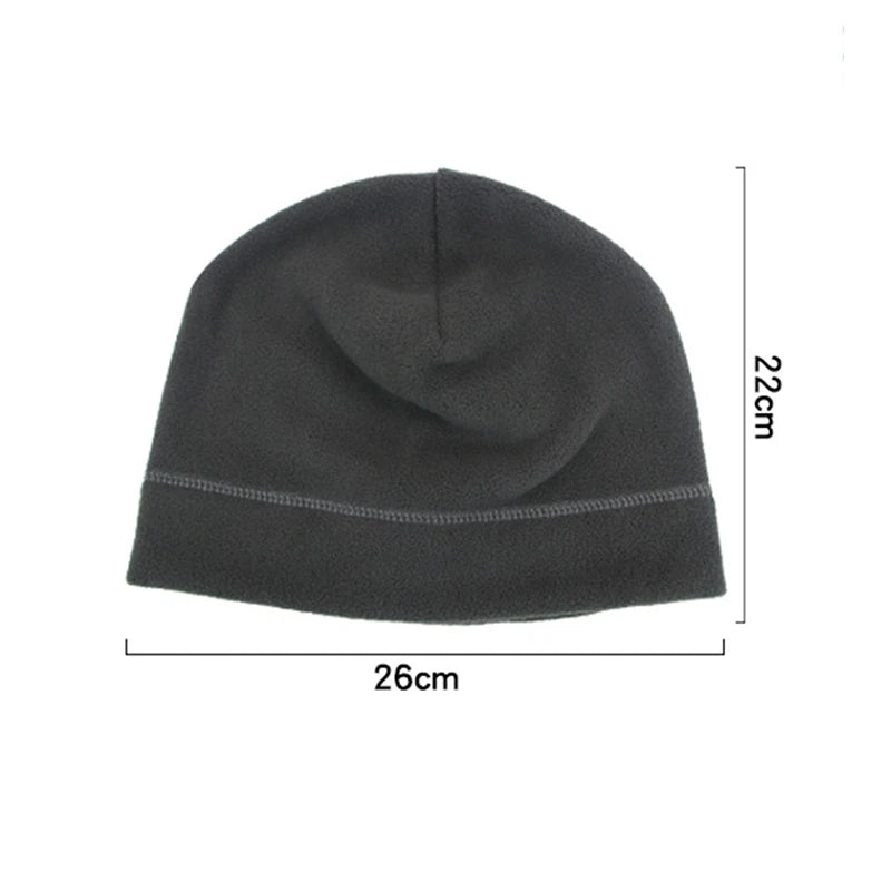 Winter Fleece Beanie Cycling Men Women Elastic Hiking Soft Thermal Commuting Ski Helmet Liner Hat Windproof Camping Cap Outdoor