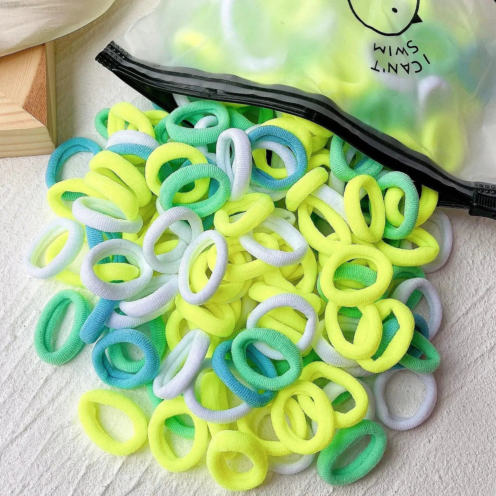 20/50pcs Kids Elastic Hair Bands Girls Sweets Scrunchie Rubber Band for Children Hair Ties Clips Headband Baby Hair Accessories - MANDOTOS