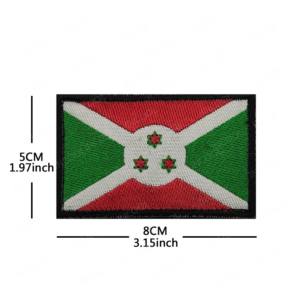Embroidery Patches African Morocco Nigeria Algeria Seychelles Botswana Gabonese Libya Mauritania Djibouti Namibia Flags Badges