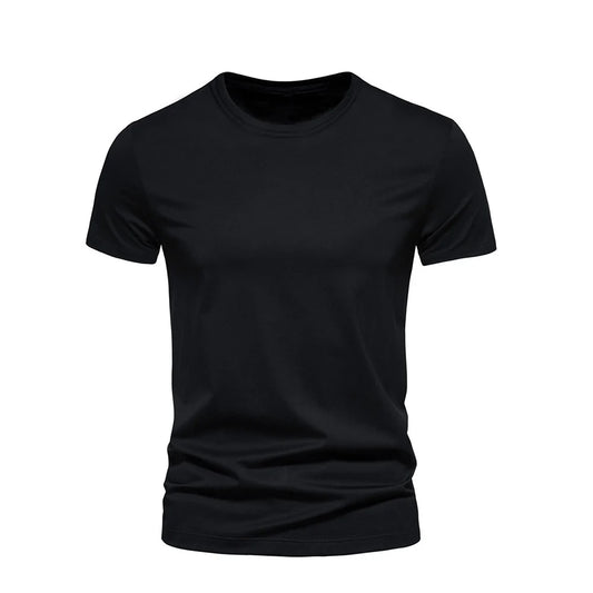 Cotton T Shirts men Five Half Sleeve Women Summer T-shirt Loose Short-sleeved Casual Basic Shirt O Neck Solid Color Oversize - MANDOTOS