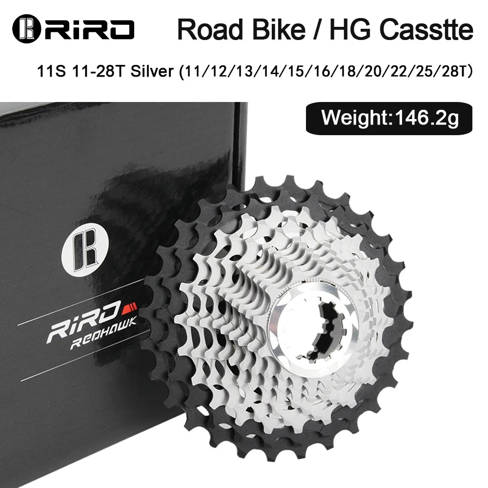 RIRO Road Bike Ultra-light Freewheel 11/12S-28-34T Bicycle CNC Vacuum Plating HG Cassette Hollow Flywheel 11/12V Speed  Sprocket