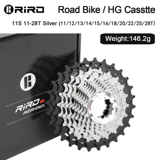 RIRO Road Bike Ultra-light Freewheel 11/12S-28-34T Bicycle CNC Vacuum Plating HG Cassette Hollow Flywheel 11/12V Speed  Sprocket