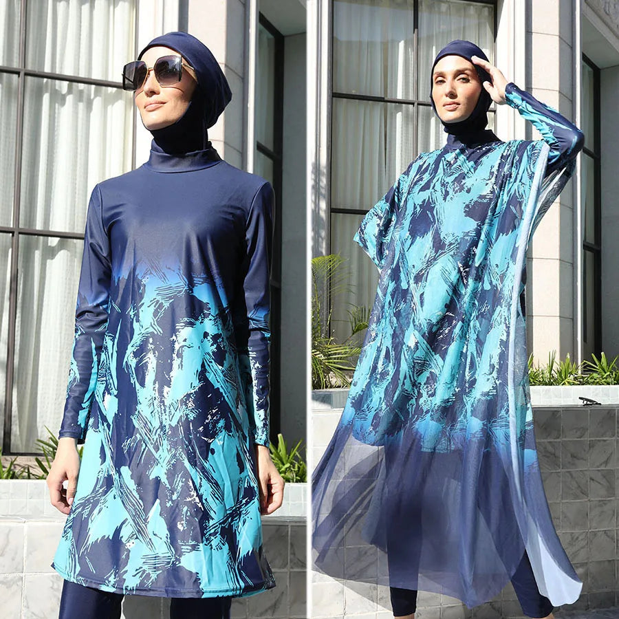 Modest Coverage Muslim Burkini - Stylish & Functional Swimwear for Middle-Aged Women - MANDOTOS INTERNATIONAL
