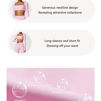 Sports Long sleeved Women Outdoor Running Gym Fitness Wear T-shirt Long sleeved Yoga Shirt Gym Push Up Workout Single Piece Top