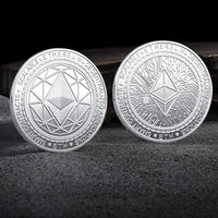 Bitcoin BTC ETH ADA XLM SHIB DOGE XRP SOL DOT LINK LTC UNI Coin Physical Metal Crypto Currency Coin Collection with Plastic Case