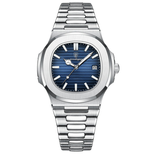 POEDAGAR Top Luxury Brand Man Watch Sports Waterproof Luminous Date Men Wristwatch Square Dial Quartz Men's Watches High Quality - MANDOTOS