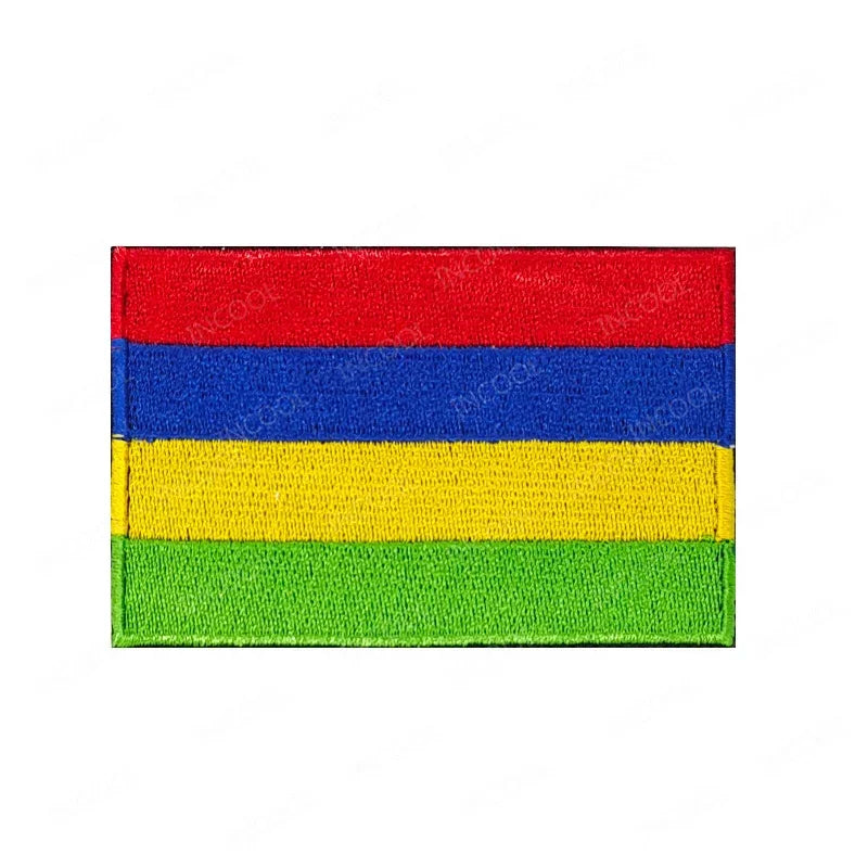 Embroidery Patches African Morocco Nigeria Algeria Seychelles Botswana Gabonese Libya Mauritania Djibouti Namibia Flags Badges