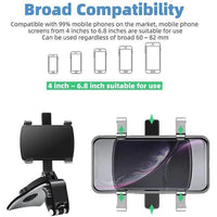 Portable Car Holder Rotatable Multifunction Dashboard/Rearview Mirror/Sun Visor Mount for iPhone Samsung Xiaomi Redmi Huawei