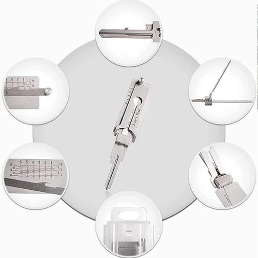 1-4pcs SS001 Key Decoder Tool Pickup Hand Tool Stainless Steel Precision Tool O-ring Pickup Kit Maintenance Repair Kit ﻿