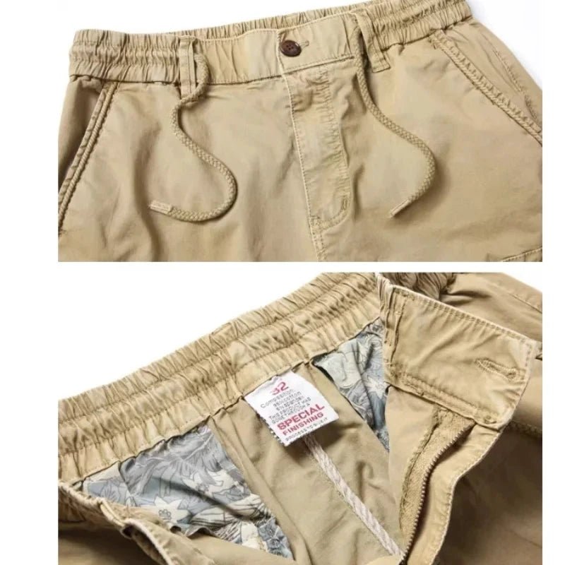 Mandotos Cargo Pants for Men Cotton Full Length Tactical Military Cargo Trousers Gray - MANDOTOS