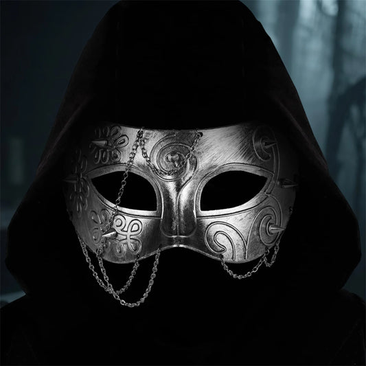 Medieval Knight Face Mask Armor Helmet Half Face Covering for Adults Renaissance Masquerade Costume Accessory