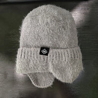 Hot Sale Women Earflap Winter Hat Candy Colors Fashion Faux Fur Knitted Hat Kpop Style Soft Beanie Hats Female Streetwear Cap