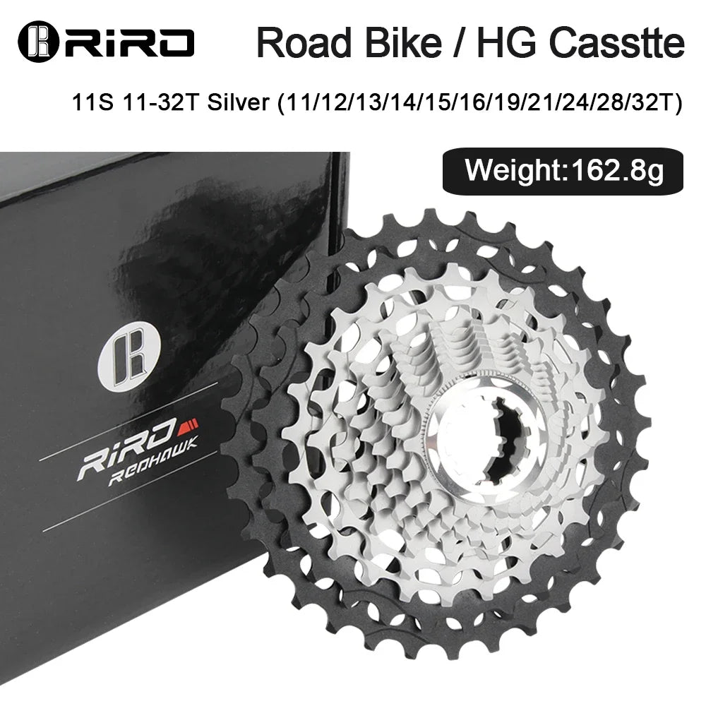 RIRO Road Bike Ultra-light Freewheel 11/12S-28-34T Bicycle CNC Vacuum Plating HG Cassette Hollow Flywheel 11/12V Speed  Sprocket
