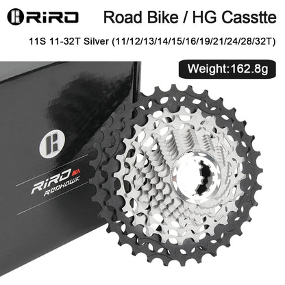 RIRO Road Bike Ultra-light Freewheel 11/12S-28-34T Bicycle CNC Vacuum Plating HG Cassette Hollow Flywheel 11/12V Speed  Sprocket