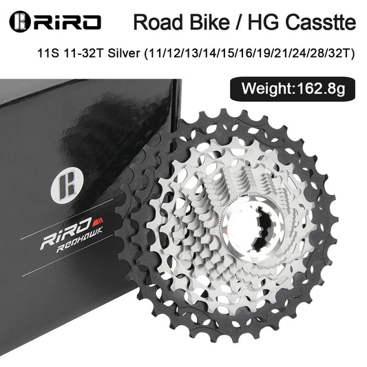 RIRO Road Bike Ultra-light Freewheel 11/12S-28-34T Bicycle CNC Vacuum Plating HG Cassette Hollow Flywheel 11/12V Speed  Sprocket