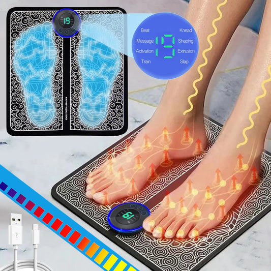 Electric Foot Massager Pad Muscle Massage Relaxation Trainer For Massage Fitness Outdoor Sport Home Family Relax - MANDOTOS
