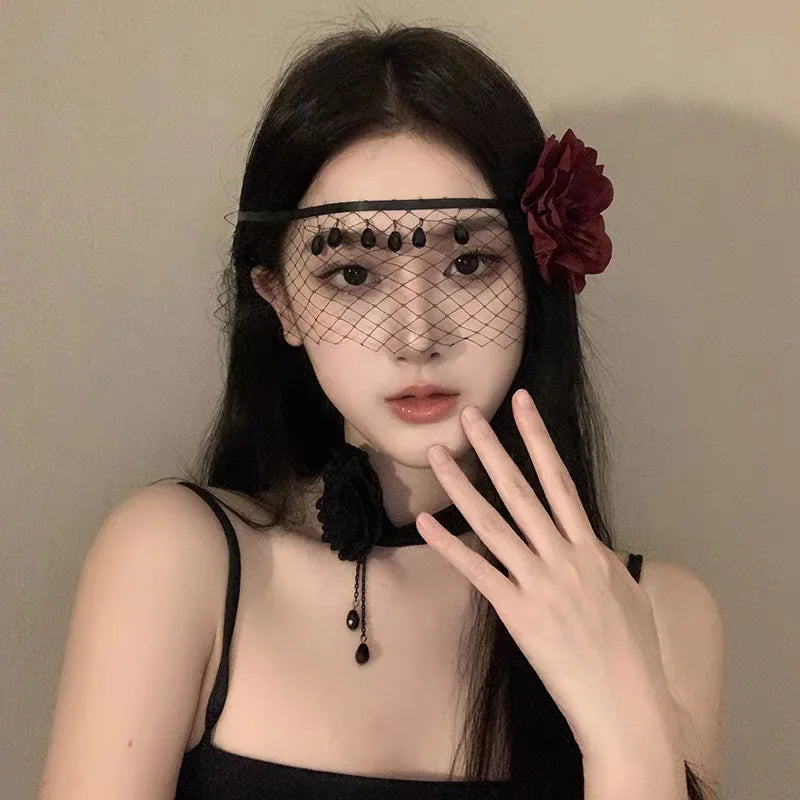 Masquerade Costume Mask Sexy Lace Half Face Mask Gothic Lace Mask Elegant For Fancy Dress Themed Events Halloween