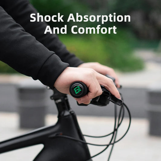 ROCKBROS Cycling Grips Anti-skid Shockproof Silicone Sponge Handlebar Grips MTB Road Bike Grips Ultraight Cycling Handlebars