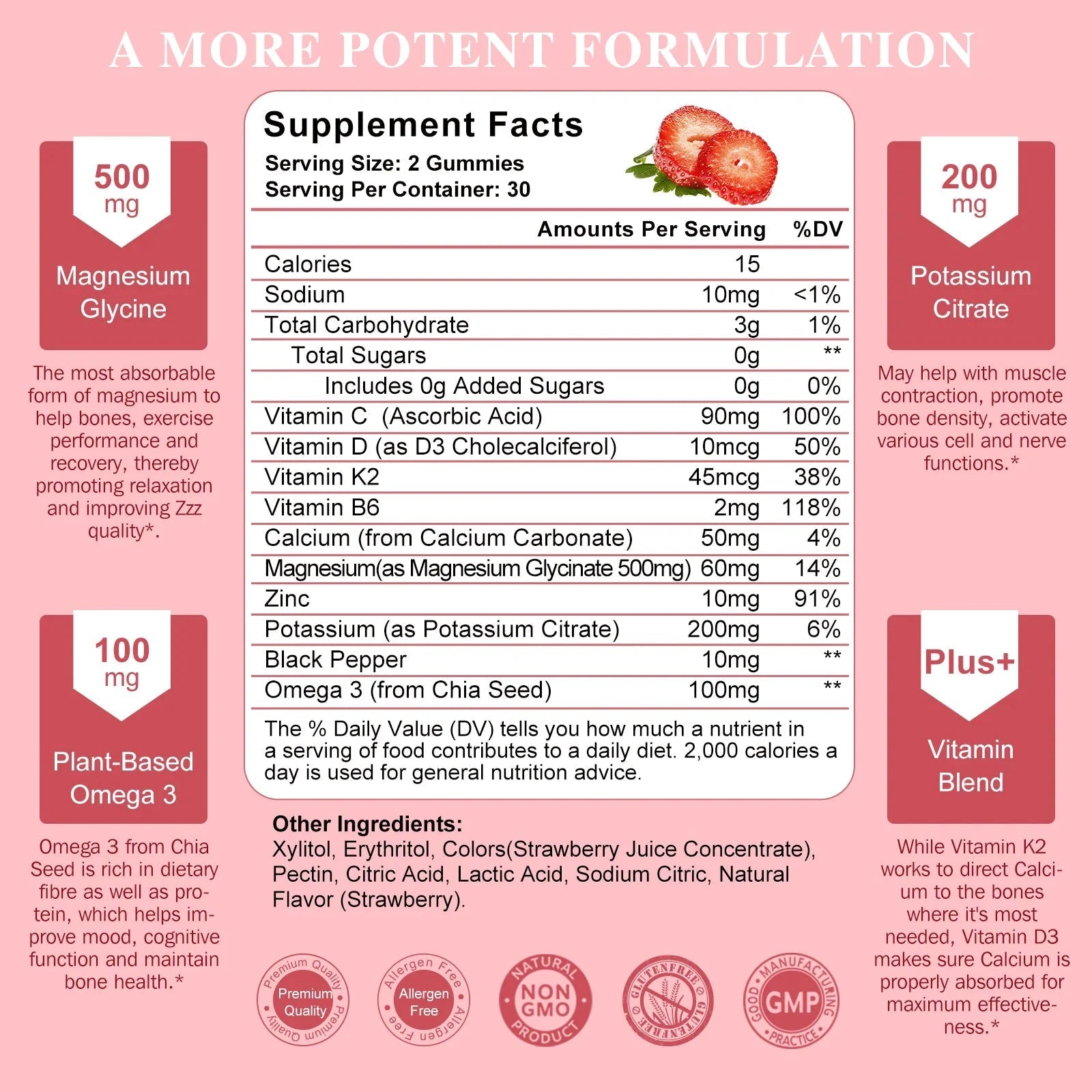 LUKAREE 200mg Potassium Magnesium Gummies Magnesium Potassium Supplements for Sleep, Relaxation, Sedation, Muscle Support MANDOTOS