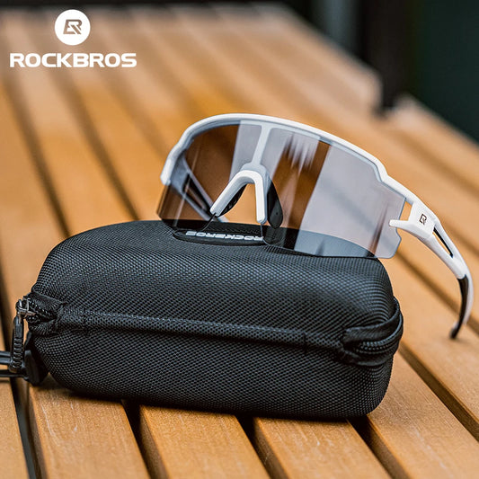 ROCKBROS Cycling Glasses Photochromic Polarized Lens Bike Glasses UV400 Protection Eyewear Sunglasses MTB Road Bicycle Goggles - MANDOTOS