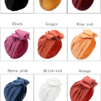 Fashion African-style headgear, women's headdresses, Muslim-style soft Hijab, monochromatic colored mirror hats in Muslim style