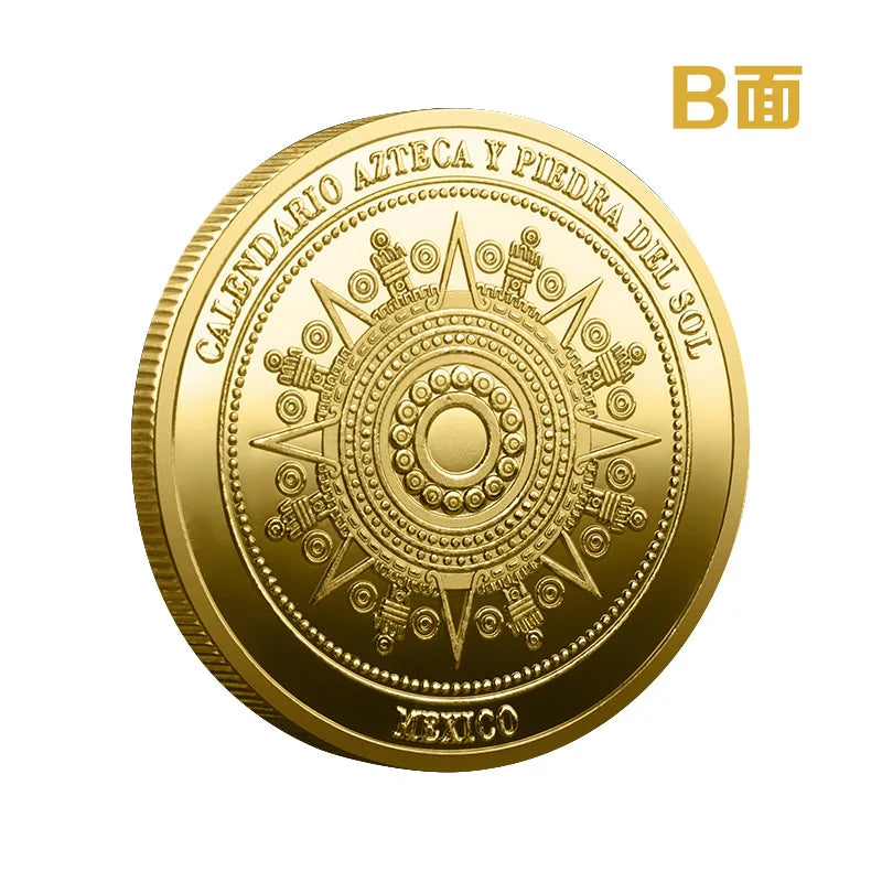 Maya Coins, Mexican Maya Souvenir Coins, Maya Calendar, Aztec Coins Commemorative