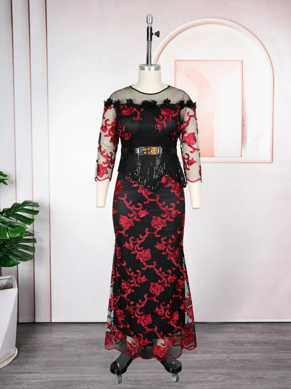 African Dresses for Women 2025 New Fashion Plus Size Sequin Evening Party Long Dress Dashiki Ankara Outfits Robe African Clothes