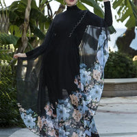 Floral Burkini Woman Femmes Swimsuit - Modest Swimwear for Middle-Aged Women - MANDOTOS INTERNATIONAL