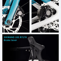 SAVA 2025NEW HAWKEYE SLR7 Carbon Fiber Road Bike with Shimano 105 DI2 R7170 Component Hydraulic Discs, Complete Adult Racing Set