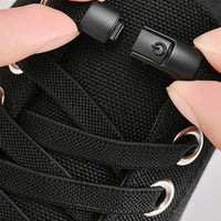 8mm No Tie Shoe Laces Press Lock Shoelaces Without Ties Elastic Laces Sneaker Kids Adult Widened Flat Shoelace for Shoes