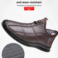 Winter men's boots are warm waterproof non slip thick walking boots, and oversized work shoes for men aged 38-48 platform boots