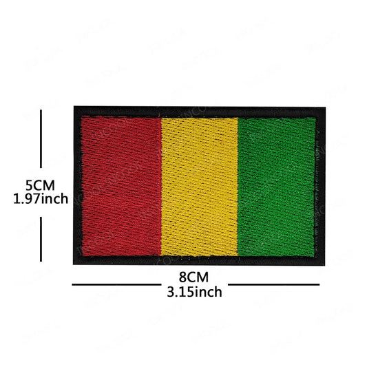 Embroidery Patches African Morocco Nigeria Algeria Seychelles Botswana Gabonese Libya Mauritania Djibouti Namibia Flags Badges