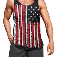 Hawaiian Style Palm Print Men's Tank Top for Summer Beach Trips - MANDOTOS INTERNATIONAL