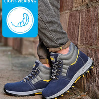 High Quality Winter Boots Men Steel Toe Cap Safety Boots Work Shoes Men Puncture-Proof Work Boots Plush Warm Safety Shoes male
