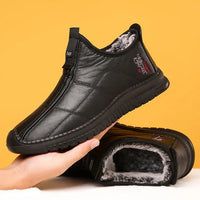 Winter men's boots are warm waterproof non slip thick walking boots, and oversized work shoes for men aged 38-48 platform boots