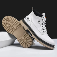 Handmade Men Boots Ankle Winter Leather Shoes Autumn Outdoor Hiking Boots Sneakers Hombres Botas High Top Footwear Anti Slip MANDOTOS
