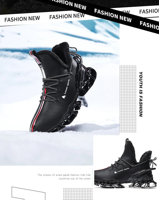 men boots 2024 New Winter Slippers Warm Men Shoes Waterproof Non-Slip Plush Sneakers Male tenis shoes Boots Men Sneakers Winter